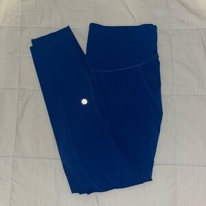 Blue Lululemon leggings, Size 10, 25” inseam